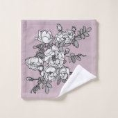 Witte rozen lavendel achtergrond bad handdoek (Wasdoekje)