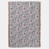 Witte rozen lavendel achtergrond deken (Voorkant Verticaal)