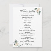 Witte rozen Lente Bloemige Romantische Bruiloft (Achterkant)