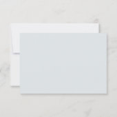 Witte Rozen Lichtblauwe RSVP Kaart (Achterkant)