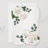 witte rozen Luxurous 60th Birthday Kaart (Achterkant)