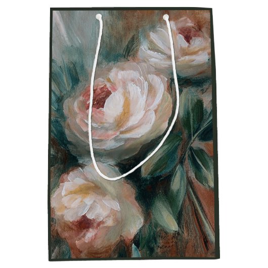 Witte Rozen Medium Cadeauzakje (Voorkant)