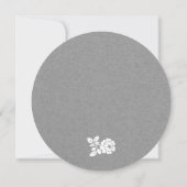 Witte rozen met grijze kraft bruiloft kaart (Achterkant)