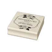 witte rozen met modern lijst rubberstempel (Stempel)