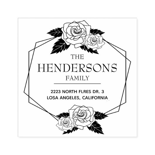 witte rozen met modern lijst rubberstempel (Afrduk)