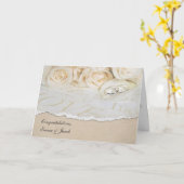 witte rozen met nieuwe namen kaart (Gele Bloem)