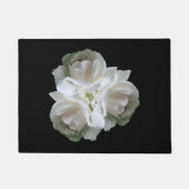 witte rozen met regendruppels deurmat (Voorkant)