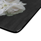 witte rozen met regendruppels snijplank (Hoek)