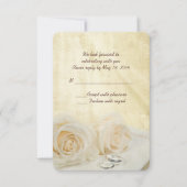 Witte rozen met ringen RSVP Kaartje (Voorkant)