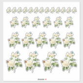 Witte rozen met Stickers van Butterflies (Vel)
