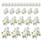 Witte rozen met Stickers van Butterflies (Voorkant)