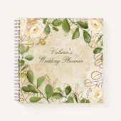 witte rozen met vulbraal Notitieboek (Voorkant)