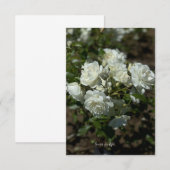  witte rozen notitiekaartje (Voorkant / Achterkant)