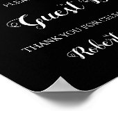 Witte Rozen | Onderteken ons gastboek Huwelijkstek Poster (Hoek)