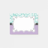 Witte rozen op Aqua en Paars Post-it® Notes (Voorkant)