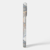 Witte rozen op blauwe achtergrond olieverfstijl Case-Mate iPhone case (Achterkant / Rechts)