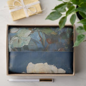 Witte rozen op de achtergrond van de marine tissuepapier (Geschenk)