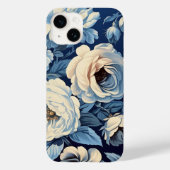 Witte rozen op Indigo blauwe achtergrond Case-Mate iPhone Case (Achterkant)