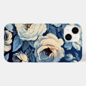 Witte rozen op Indigo blauwe achtergrond Case-Mate iPhone Case (Achterkant (horizontaal))