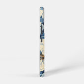 Witte rozen op Indigo blauwe achtergrond Samsung Galaxy Hoesje (Rechterkant)