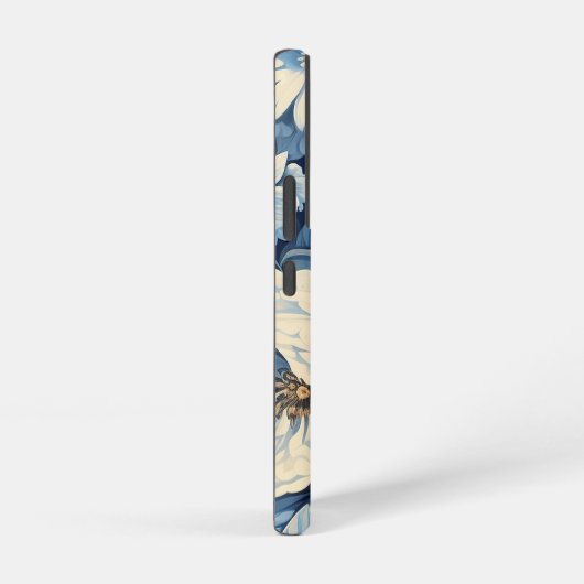 Witte rozen op Indigo blauwe achtergrond Samsung Galaxy Hoesje (Rechterkant)