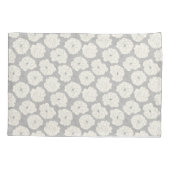 Witte rozen op lichtgrijs - naadloos patroon. kussensloop (Achterkant)