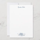 Witte Rozen op rustieke blauwe achtergrond Notitiekaartje (Voorkant)