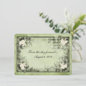  witte rozen op zwart lijst kaart (Staand voorkant)