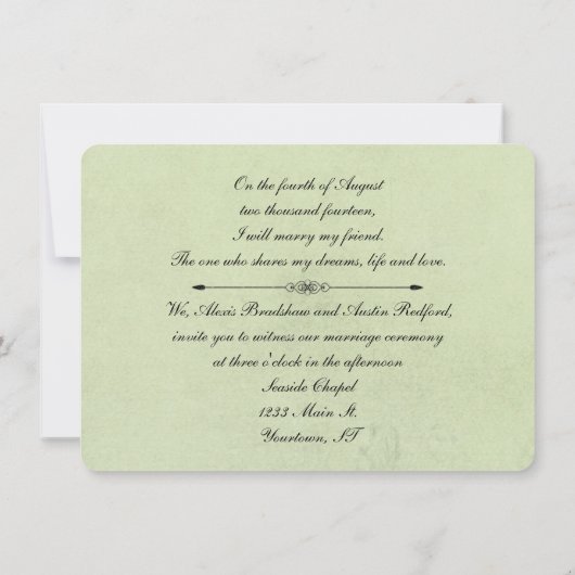 witte rozen op zwart lijst kaart (Achterkant)