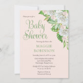 Witte rozen | Orchideeën Boho Floral Girl Baby sho Kaart (Voorkant)