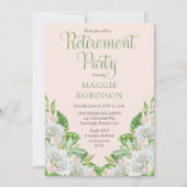 Witte rozen | Orchids Boho Floral Retirement Party Kaart (Voorkant)