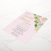 Witte rozen | Orchids Boho Floral Vrijgezellenfees Folie Uitnodiging (Gedraaid)