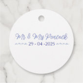 Witte rozen Persoonlijk  Bedankjes Labels (Achterkant)