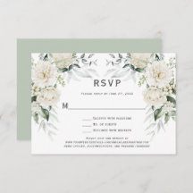 Witte rozen, pioenen Eucalyptus RSVP