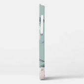 Witte rozen pioenrozen: bloemborduurwerk. Case-Mate iPhone case (Achterkant / Links)