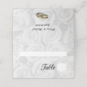 witte rozen plaatskaartje (Buitenkant ongevouwen)