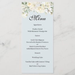Witte Rozen poederblauw menu