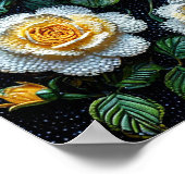 Witte rozen poster (Hoek)