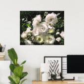 Witte rozen poster (Thuiskantoor)