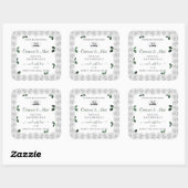Witte rozen Product Labels Groene bladeren met Log (Vel)