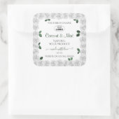 Witte rozen Product Labels Groene bladeren met Log (Tas)
