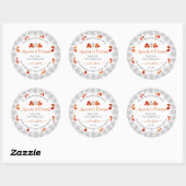 witte rozen Productlabels Oranje bladeren Ronde Sticker (Vel)