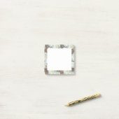Witte Rozen Romantisch Landelijk Patroon Post-it® Notes (Op bureau)