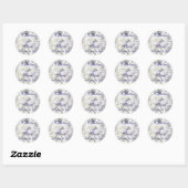 Witte rozen ronde sticker (Vel)