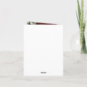 Witte Rozen Rood Achtergrond Trouwuitnodiging Aankondiging (Achterkant)