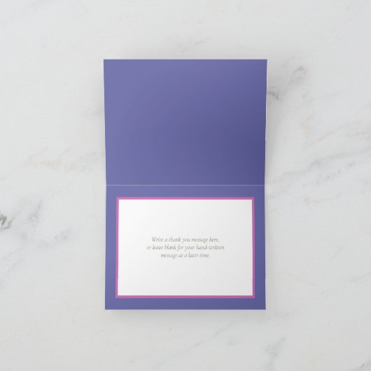 Witte Rozen & Roze Dahlia Bloemen Boeket Bedankt Kaart (Binnen)