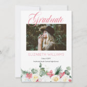 Witte rozen | Roze Orchidee 4 Foto Collage Afgestu Aankondiging (Voorkant)