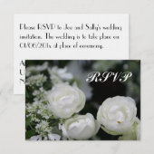 Witte Rozen RSVP Trouw Uitnodiging (Voorkant / Achterkant)
