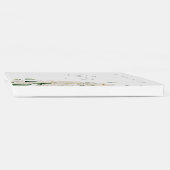 Witte Rozen & Sage Leaf Bruiloft Briefpapier Gastenboek (Rug)