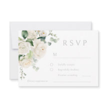 Witte Rozen & Sage Leaf Bruiloft